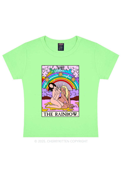 The Rainbow Y2K Baby Tee Cherrykitten