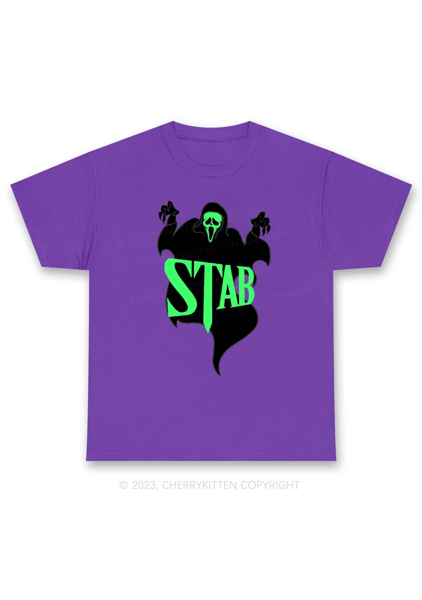 Stab Ghost Halloween Y2K Chunky Shirt Cherrykitten