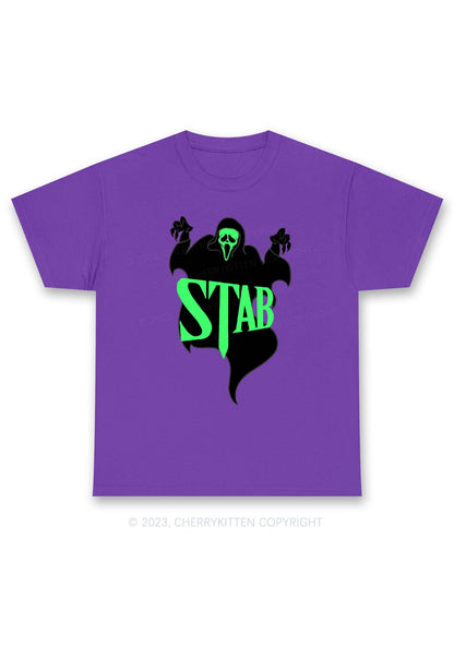 Stab Ghost Halloween Y2K Chunky Shirt Cherrykitten