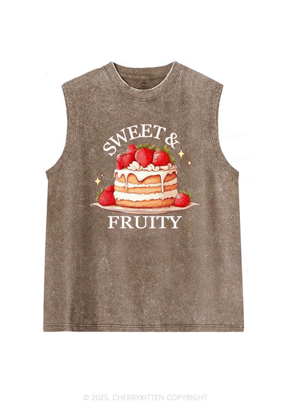 Sweet And Fruity Cake Pride Y2K Washed Muscle Tank Cherrykitten