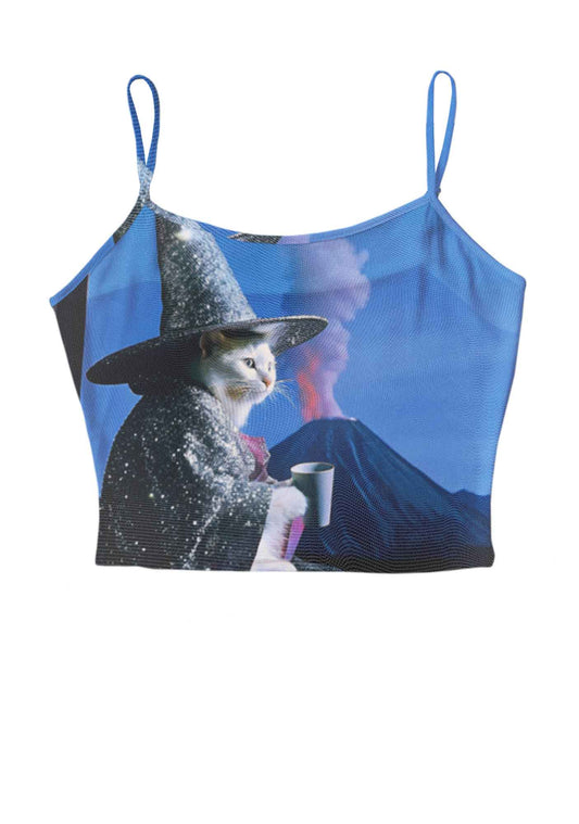 Magic Cat Y2K Mesh Cami Tank Cherrykitten