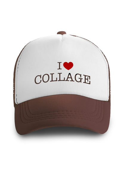 I Love Collage Trucker Hat