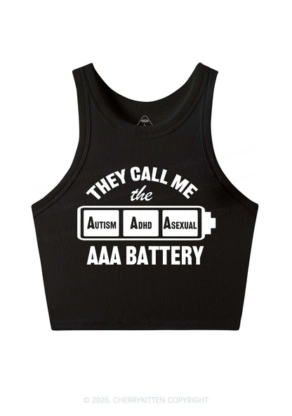 They Call Me AAA Battery Pride Y2K Crop Tank Top Cherrykitten