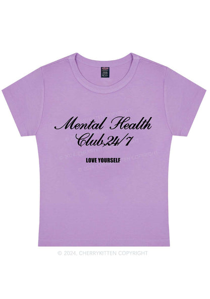 Mental Health Club Y2K Baby Tee Cherrykitten