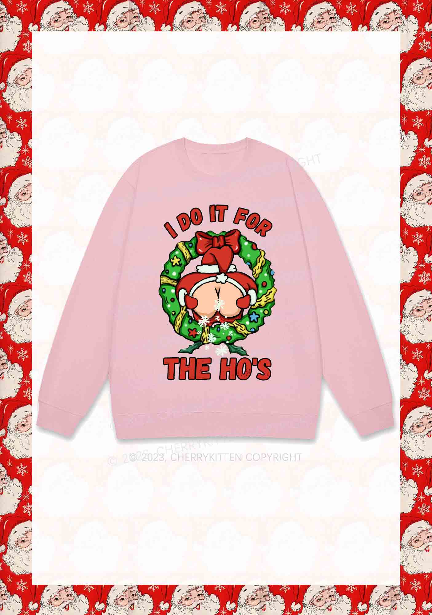I Do It For The Christmas Wreath Y2K Sweatshirt Cherrykitten