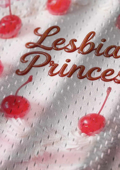 Lesbian Princess Cake Pink Plaid Pride Y2K Sport Jersey Tank Cherrykitten