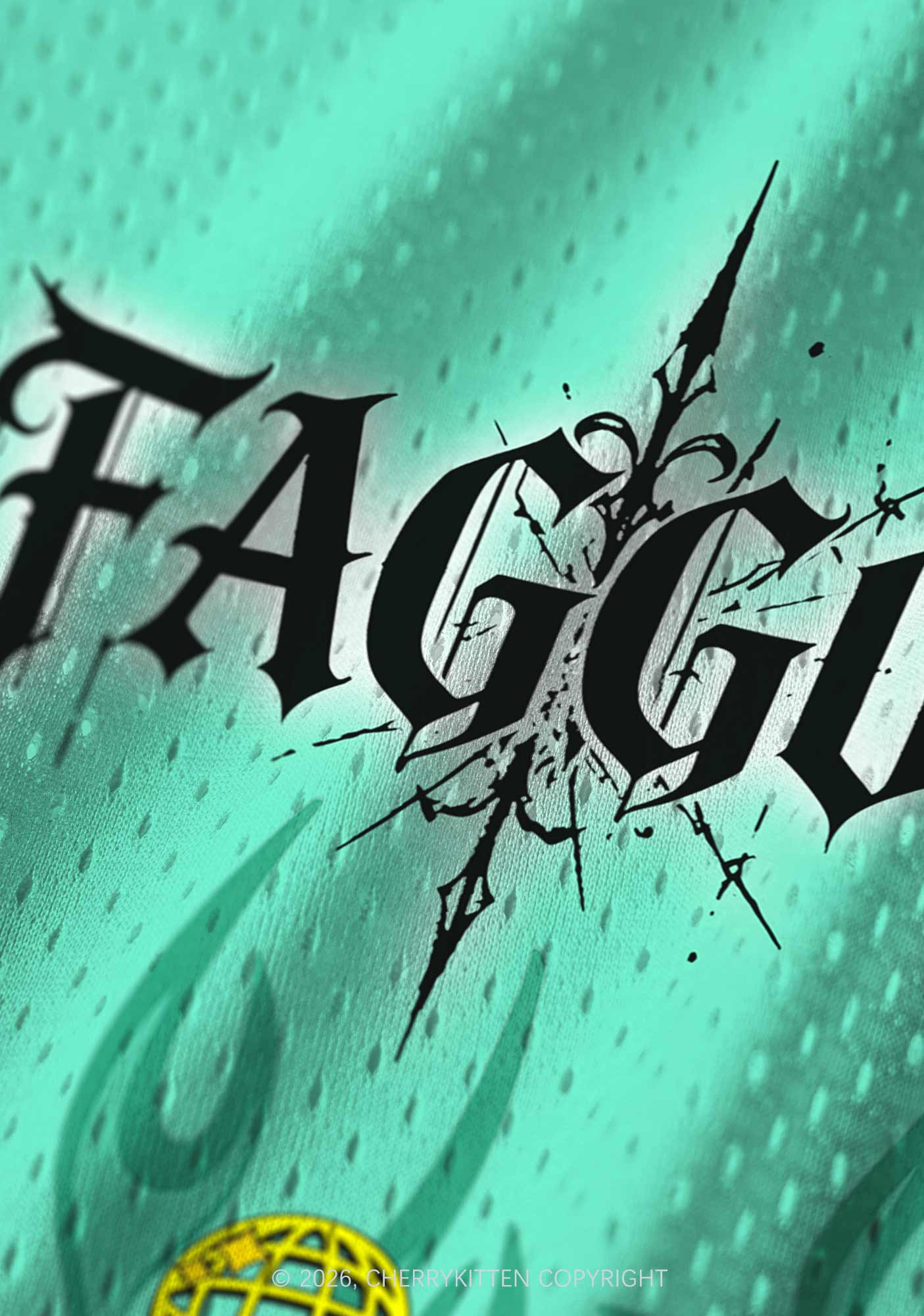Mint Green Gothic Faggot Pride Y2K Sport Jersey Tank Cherrykitten