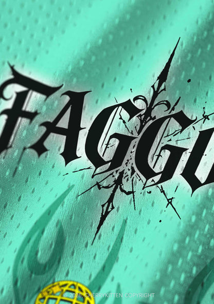 Mint Green Gothic Faggot Pride Y2K Sport Jersey Tank Cherrykitten