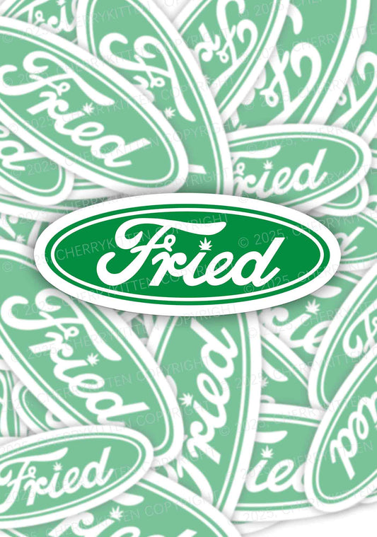Green Fried 1Pc Y2K Sticker Cherrykitten