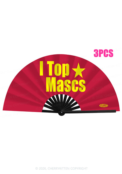 I Top Mascs Pride Y2K Rave Hand Fan Cherrykitten
