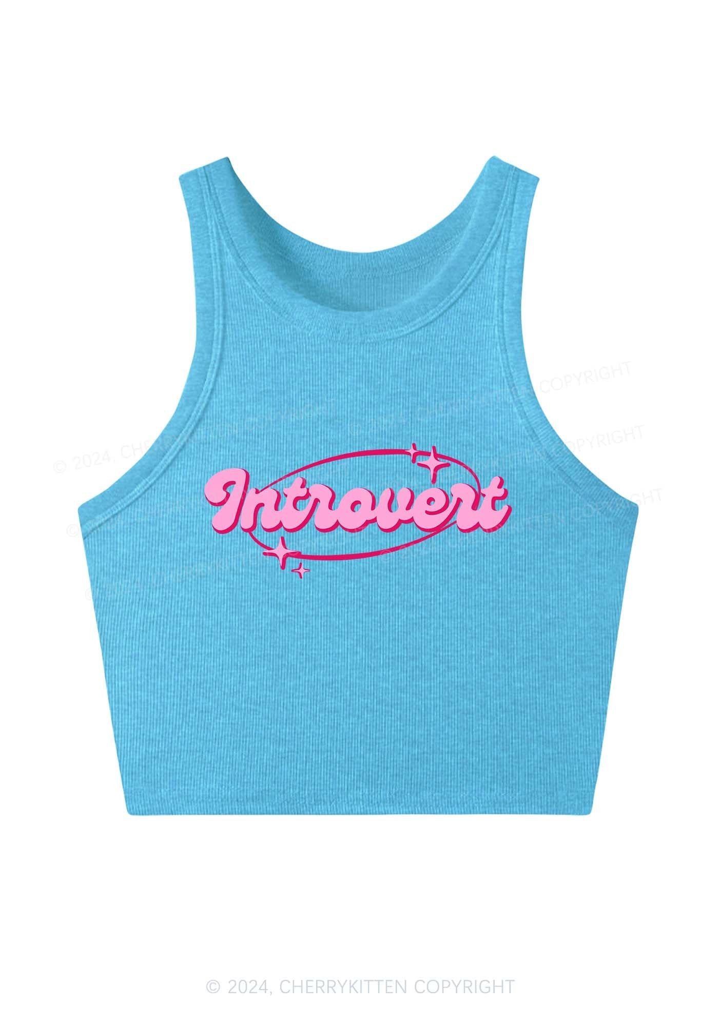 Introvert Universe Y2K Crop Tank Top Cherrykitten