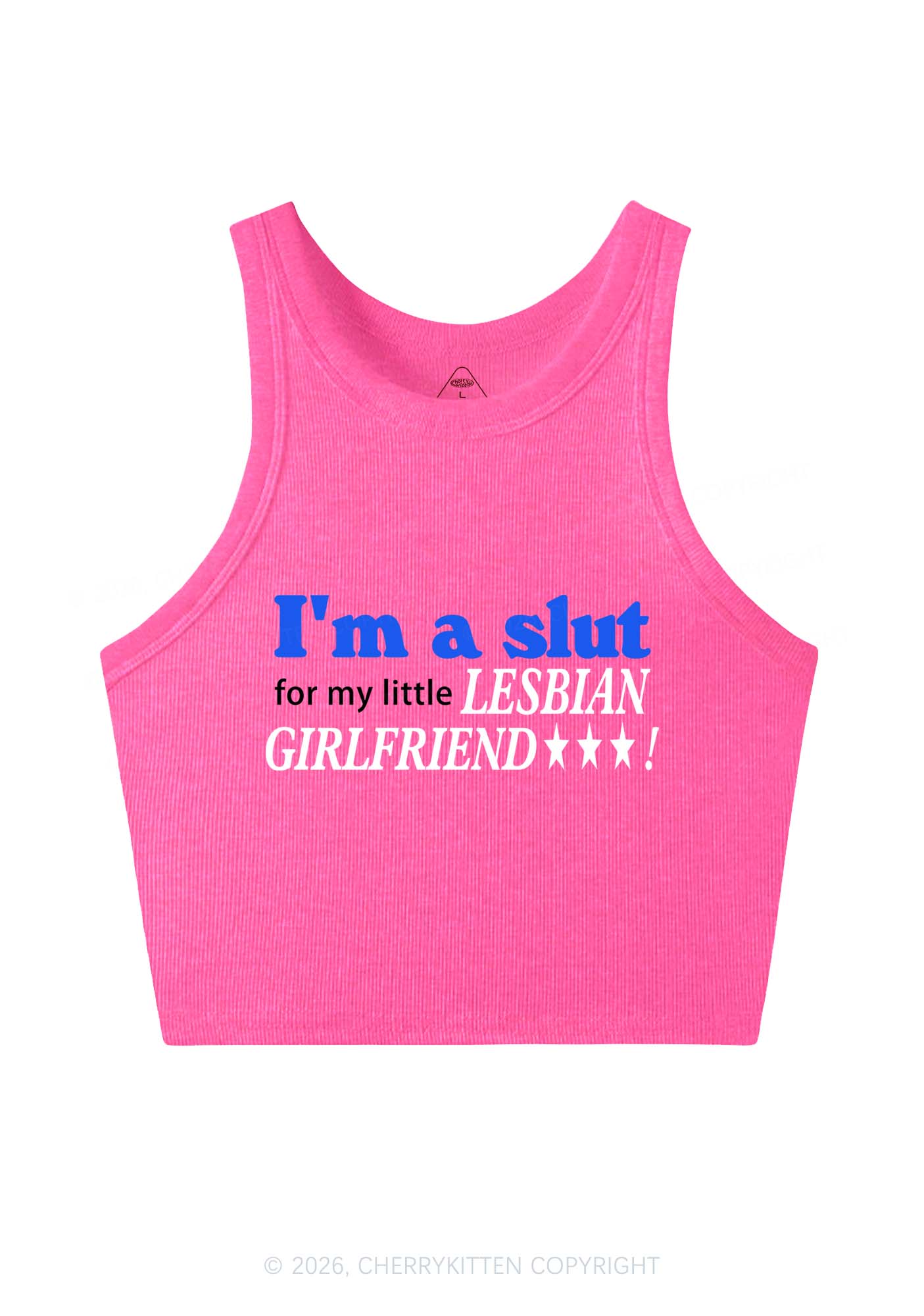 Slxt For Lesbian Girlfriend Pride Y2K Crop Tank Top Cherrykitten
