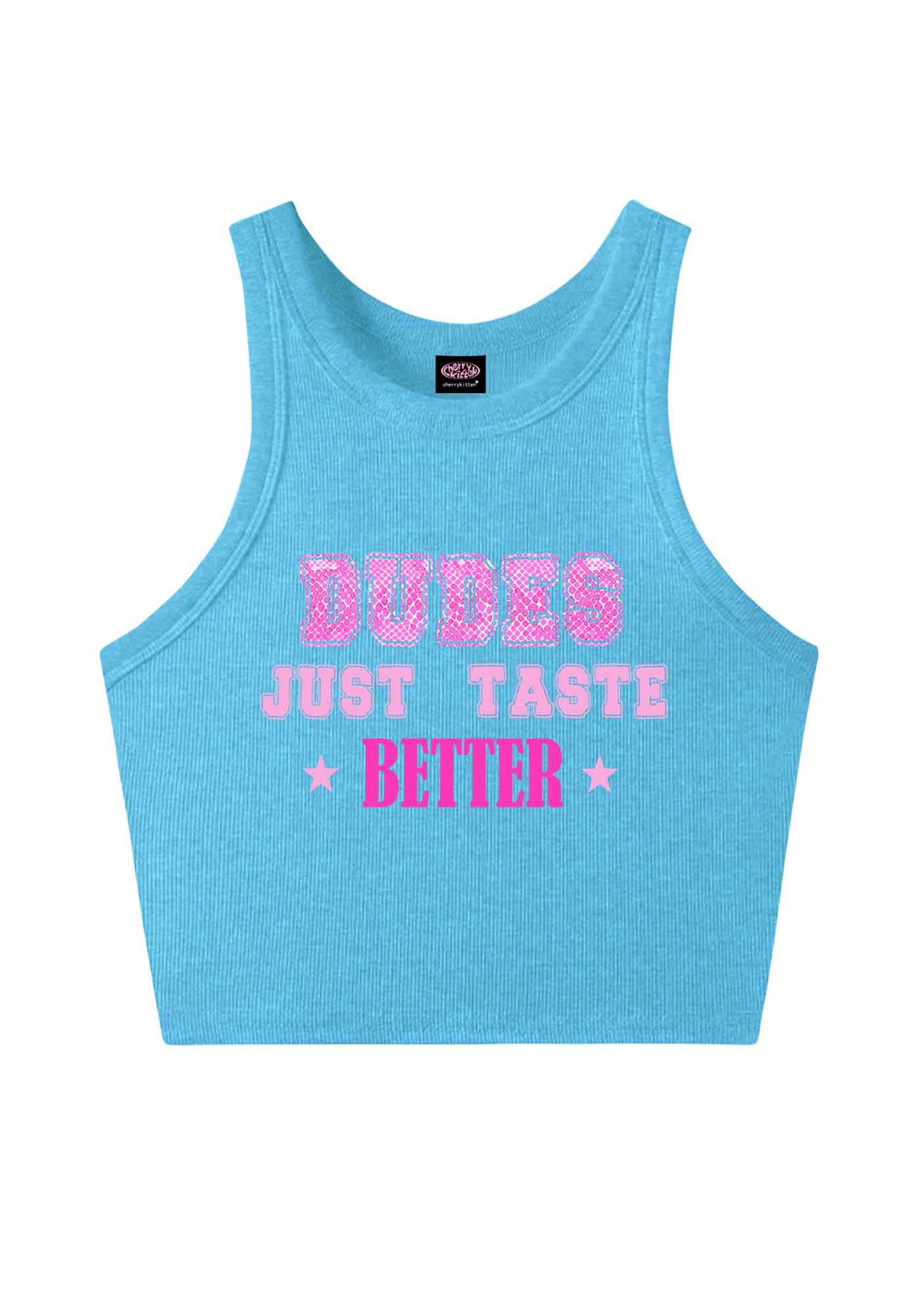 Dudes Just Taste Better Pride Y2K Crop Tank Top Cherrykitten