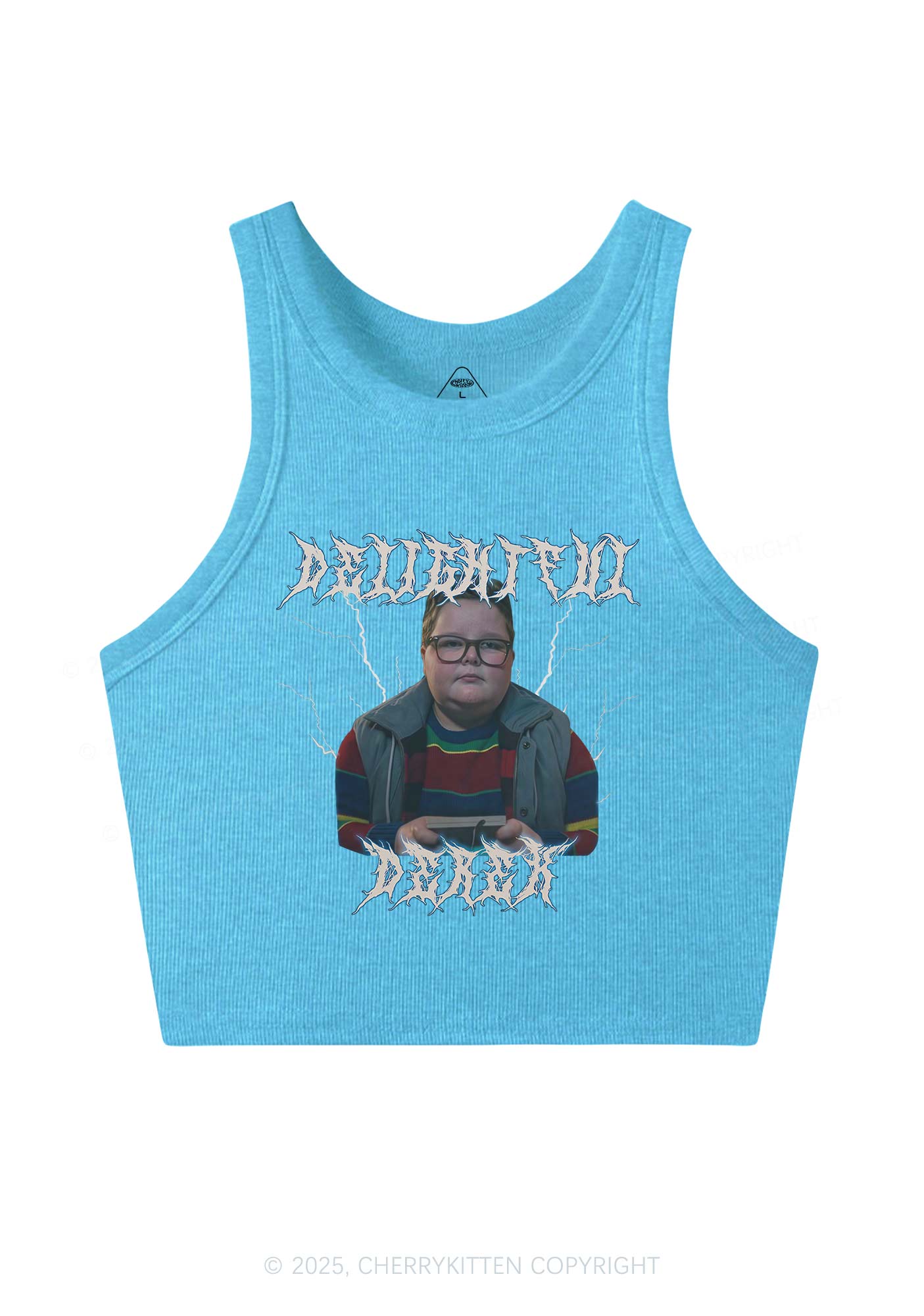 Delightful Boy Y2K Crop Tank Top Cherrykitten