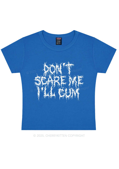 Halloween Dont Scare Me Cum Y2K Baby Tee Cherrykitten