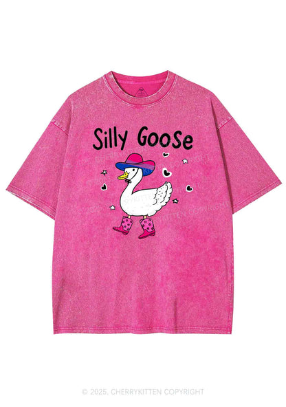 Silly Goose Bisexual Pride Y2K Shirts Washed Tee Cherrykitten