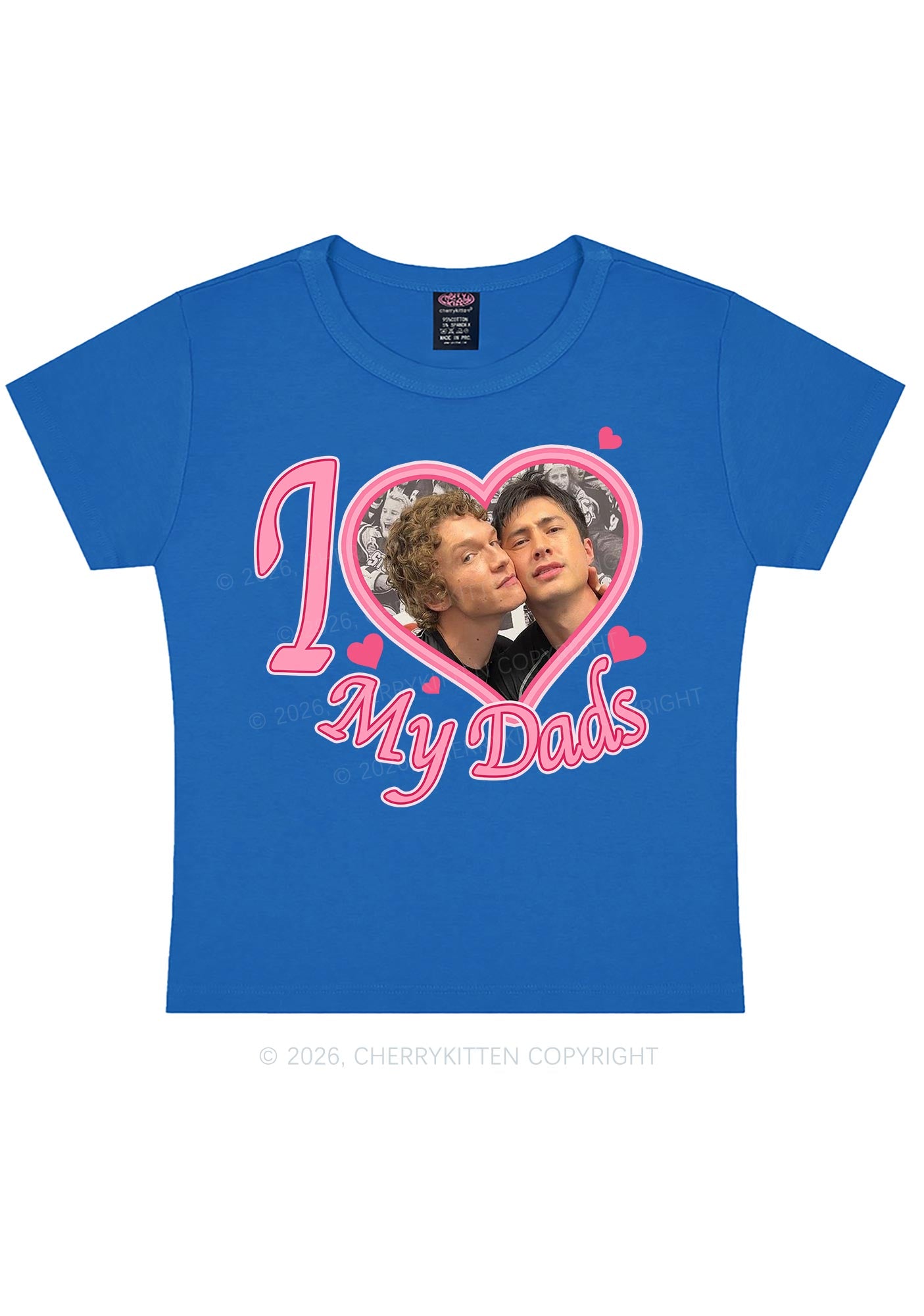 I Love My Dads HR Y2K Baby Tee Cherrykitten