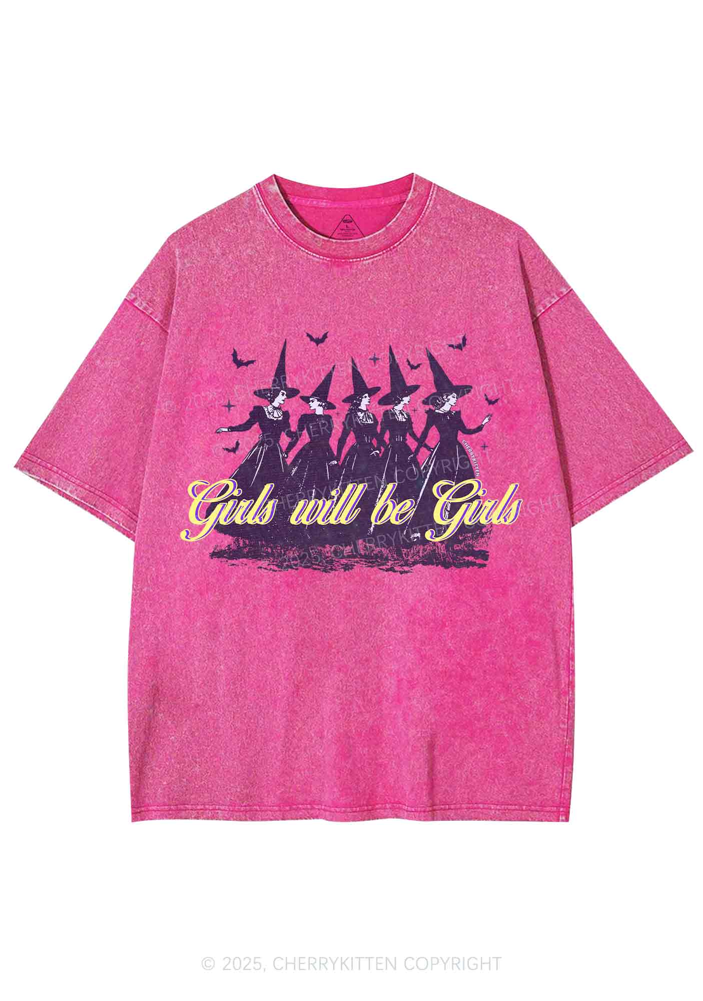 Halloween Witches Will Be Witches Y2K Shirts Washed Tee Cherrykitten