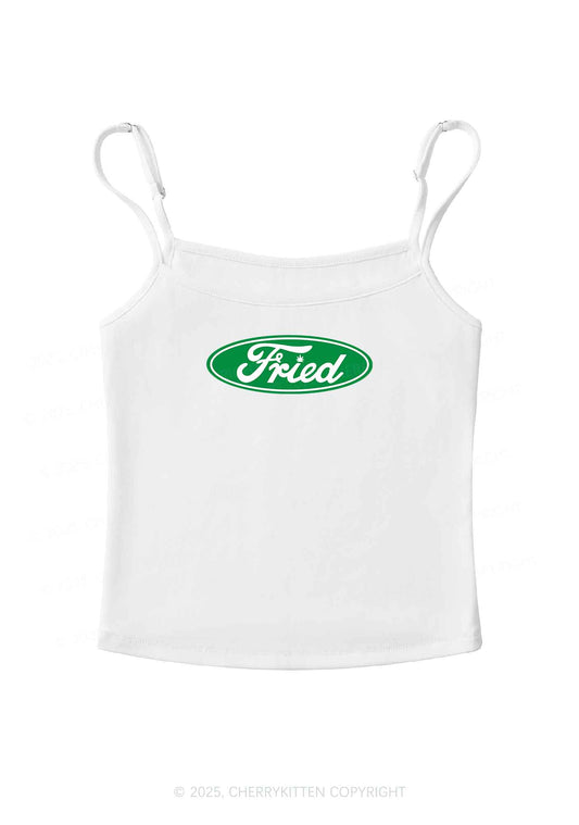 Green Fried Y2K Spaghetti Strap Cami Cherrykitten