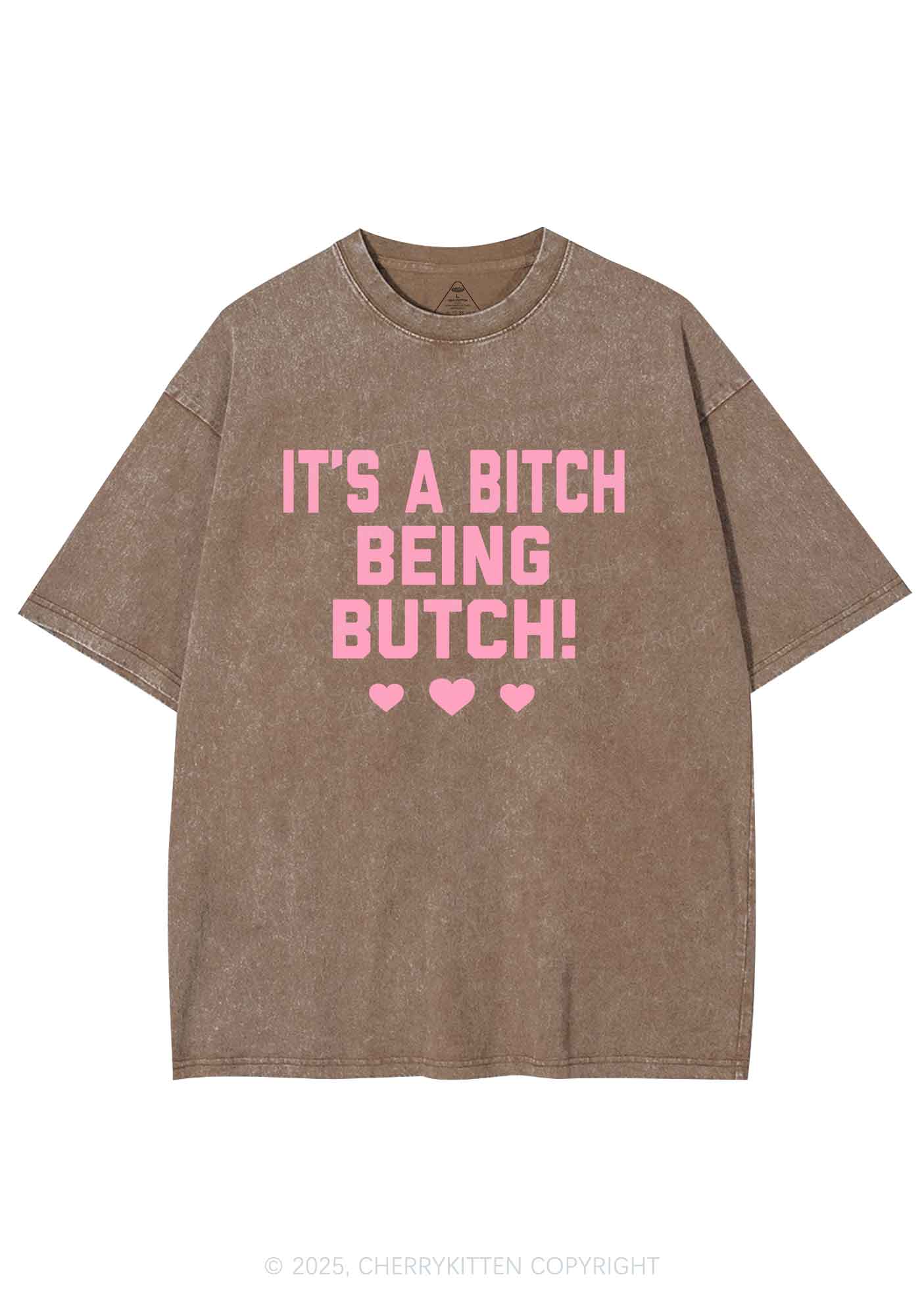 Bxxch Being Butch Y2K Shirts Washed Tee Cherrykitten