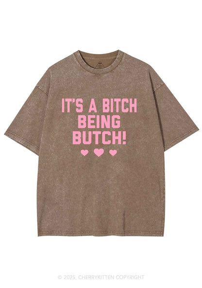 Bxxch Being Butch Y2K Shirts Washed Tee Cherrykitten