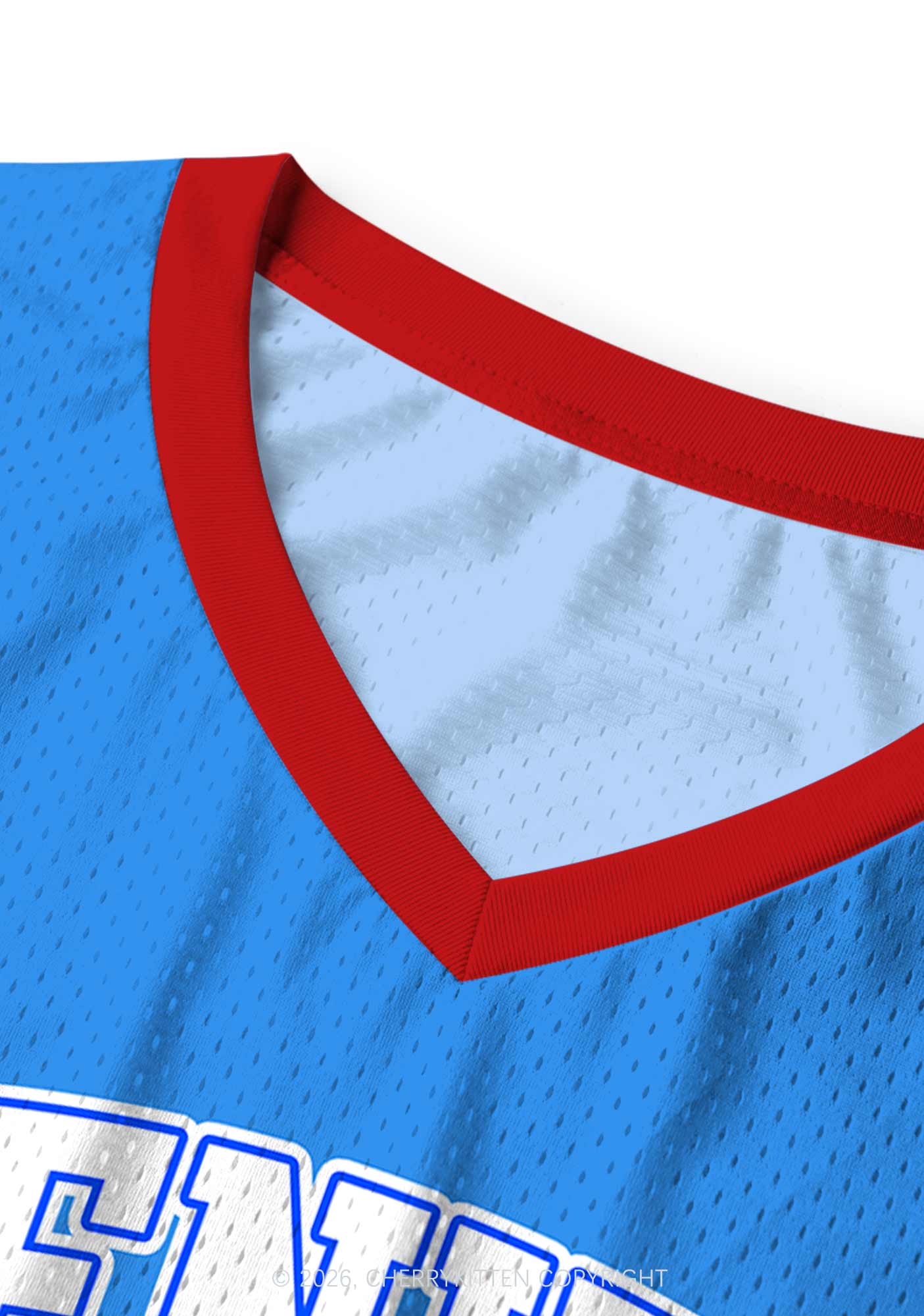 Light Blue Football Bunny Y2K Sport Jersey Tank Cherrykitten