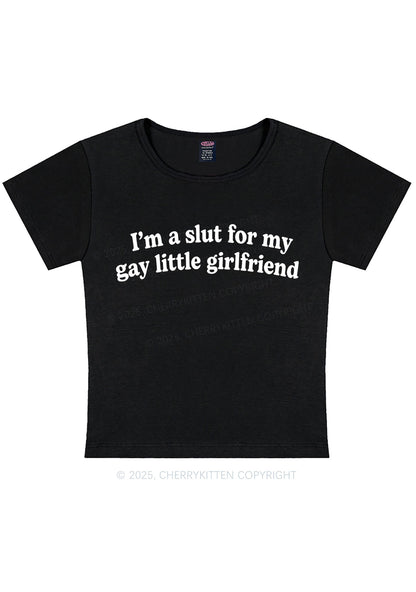 Slxt For My Gay GF Valentine's Day Y2K Baby Tee Cherrykitten