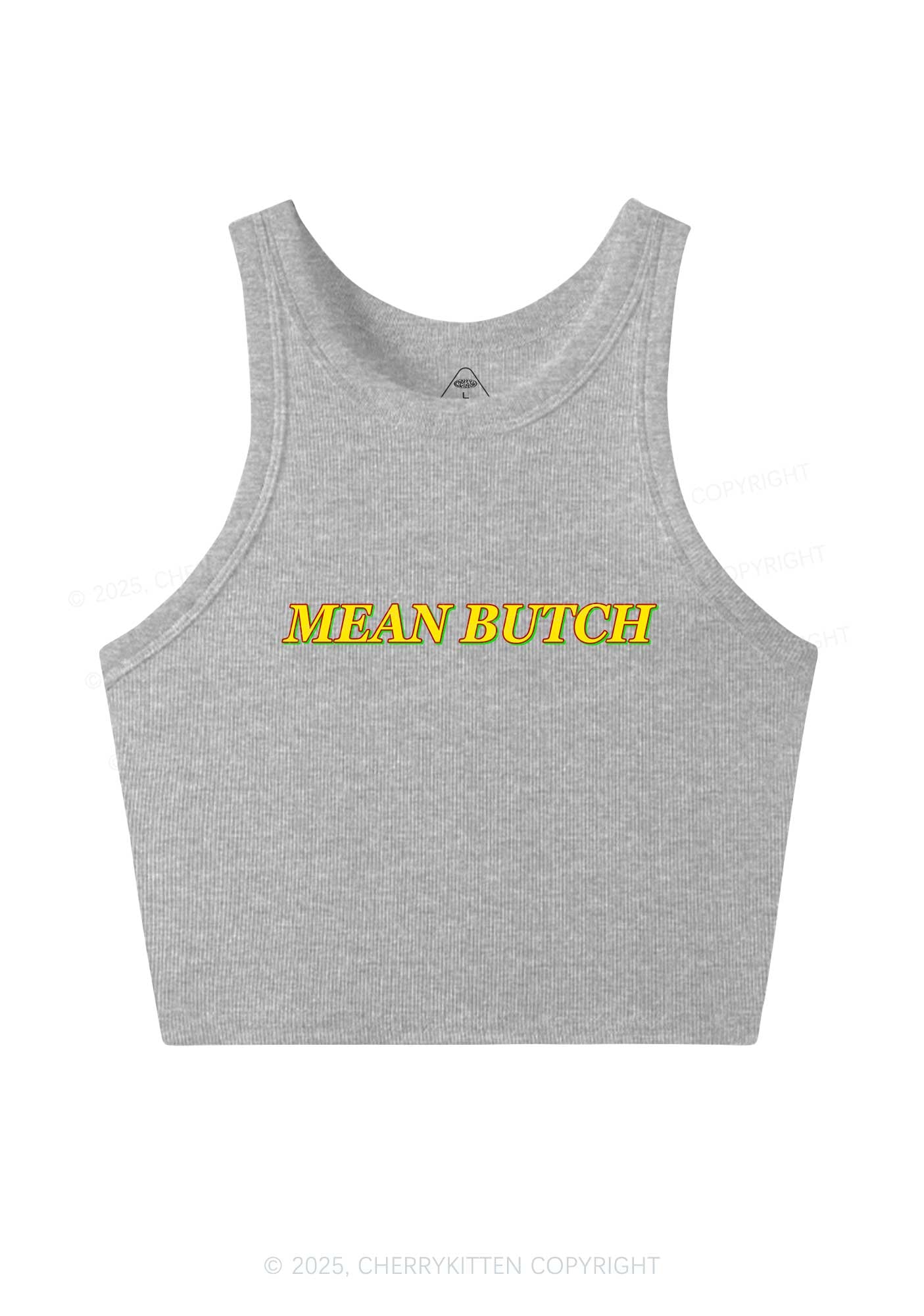 Mean Butch Pride Y2K Crop Tank Top Cherrykitten