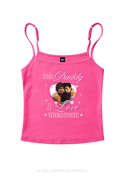 But Daddy I Love Them Both HR Y2K Spaghetti Strap Cami Cherrykitten