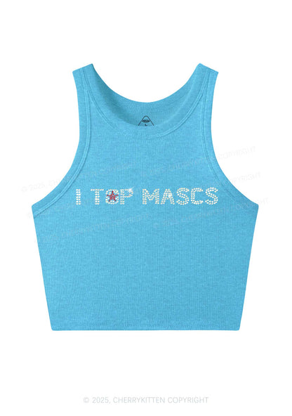Rhinestone I Top Mascs Pride Y2K Crop Tank Top Cherrykitten