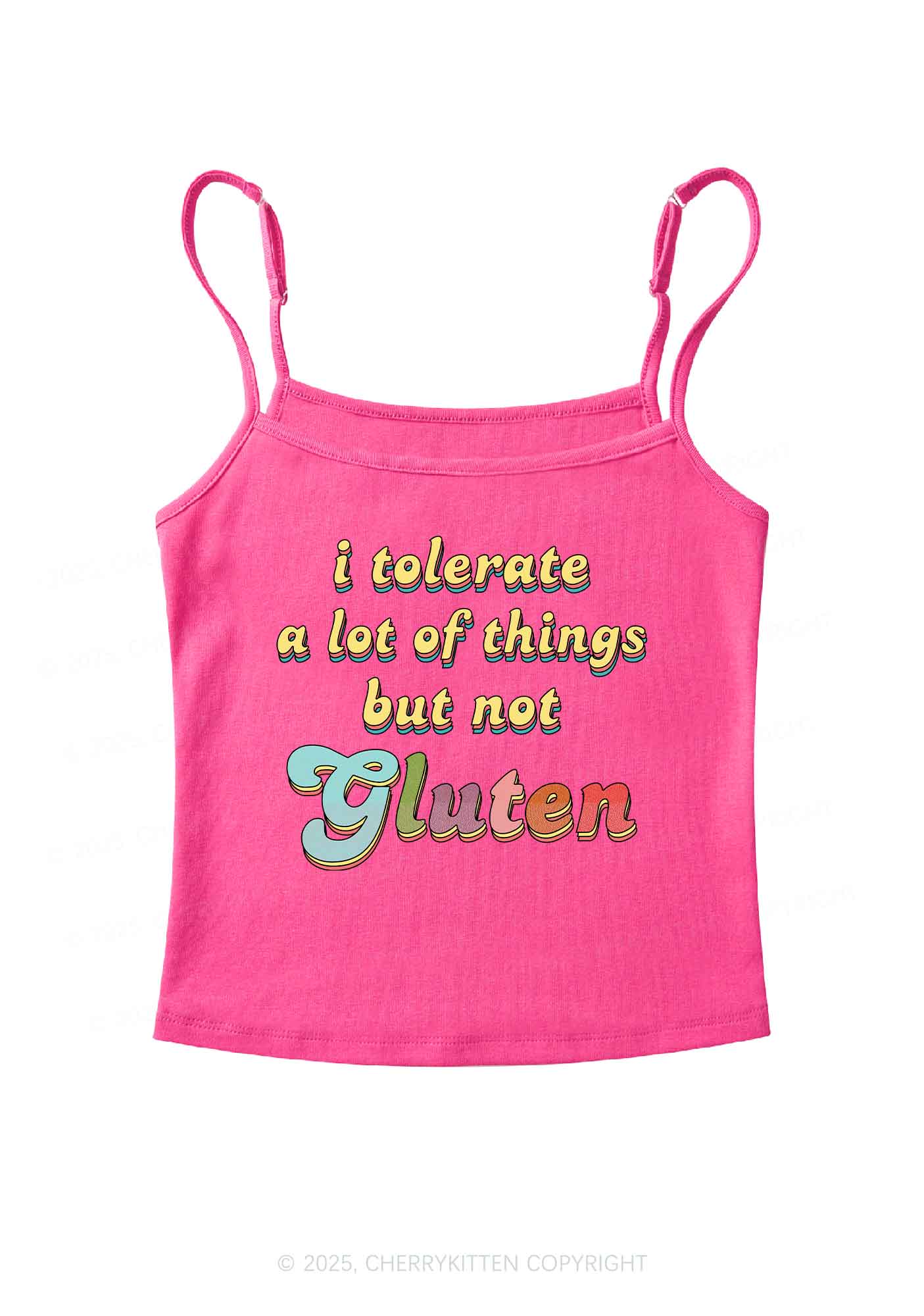 Tolerate Gluten Y2K Spaghetti Strap Cami Cherrykitten