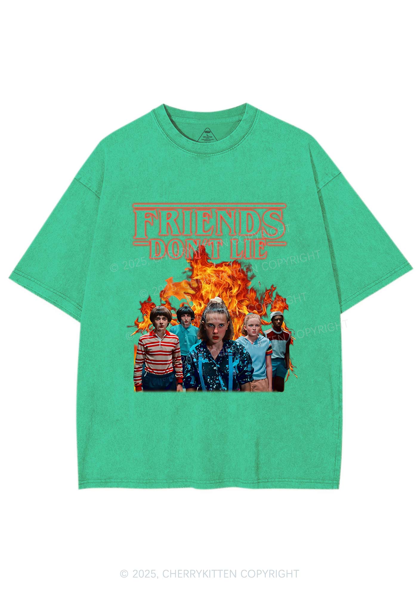 Real Friends Y2K Shirts Washed Tee Cherrykitten
