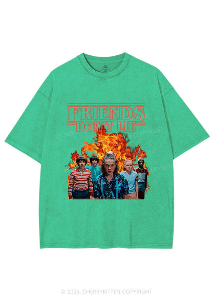 Real Friends Y2K Shirts Washed Tee Cherrykitten