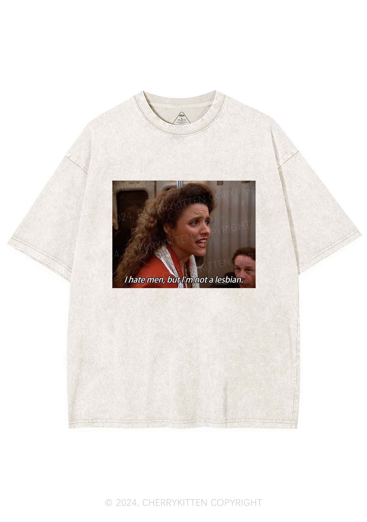 I Hate Men Y2K Washed Tee Cherrykitten