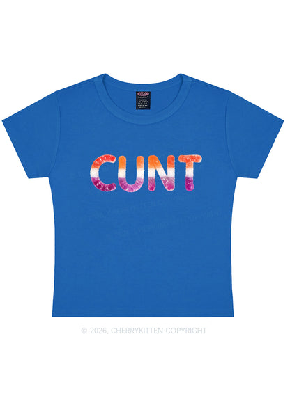 Lesbian Candy Cxxt Pride Y2K Baby Tee Cherrykitten
