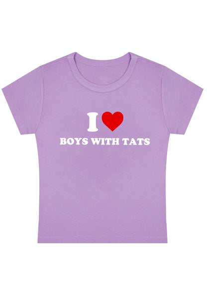 Curvy I Love Boys With Tats Baby Tee