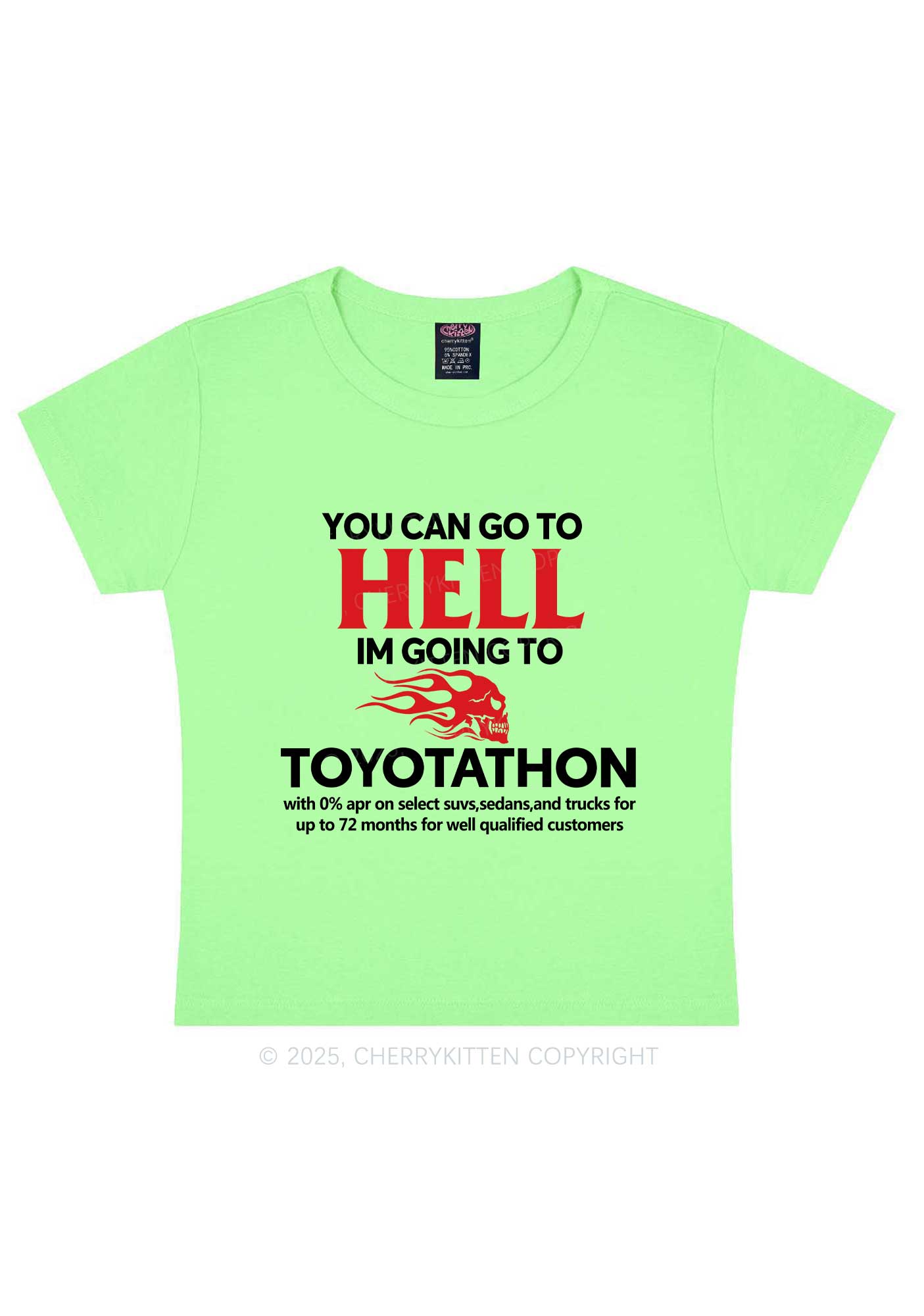 You Can Go Hell Y2K Baby Tee Cherrykitten