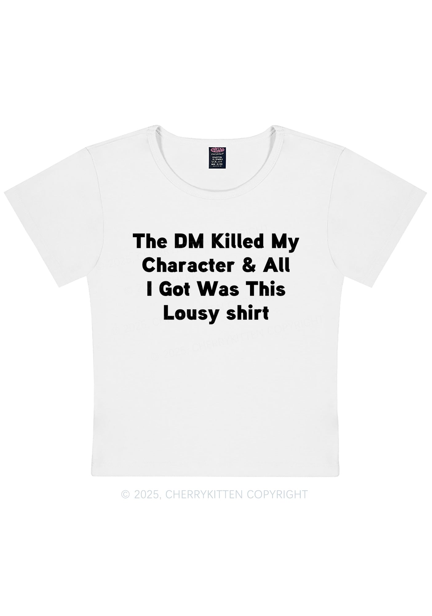 Killed Character I Got Lousy Y2K Baby Tee Cherrykitten