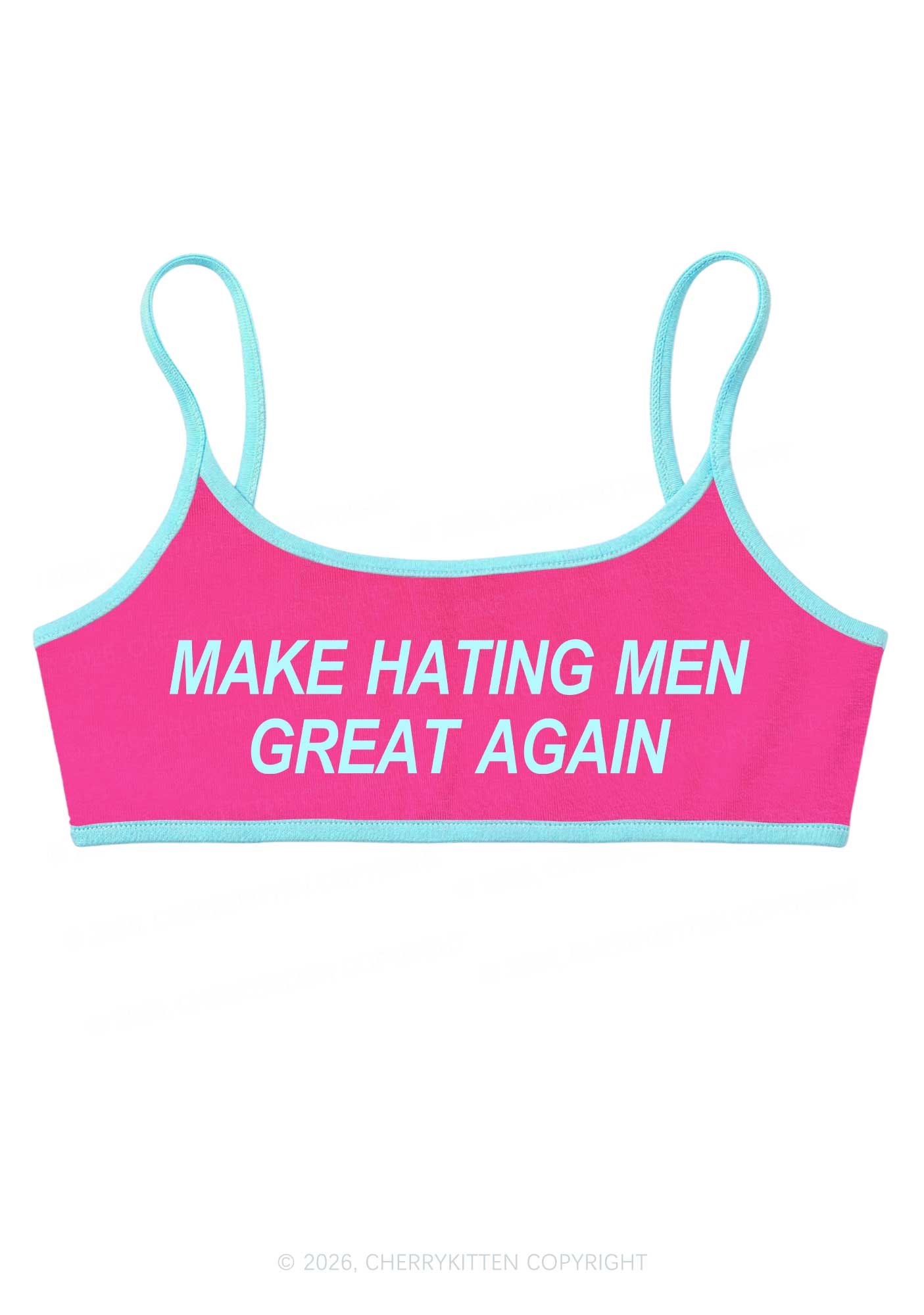 Make Hating Men Great Again Y2K Super Crop Cami Cherrykitten