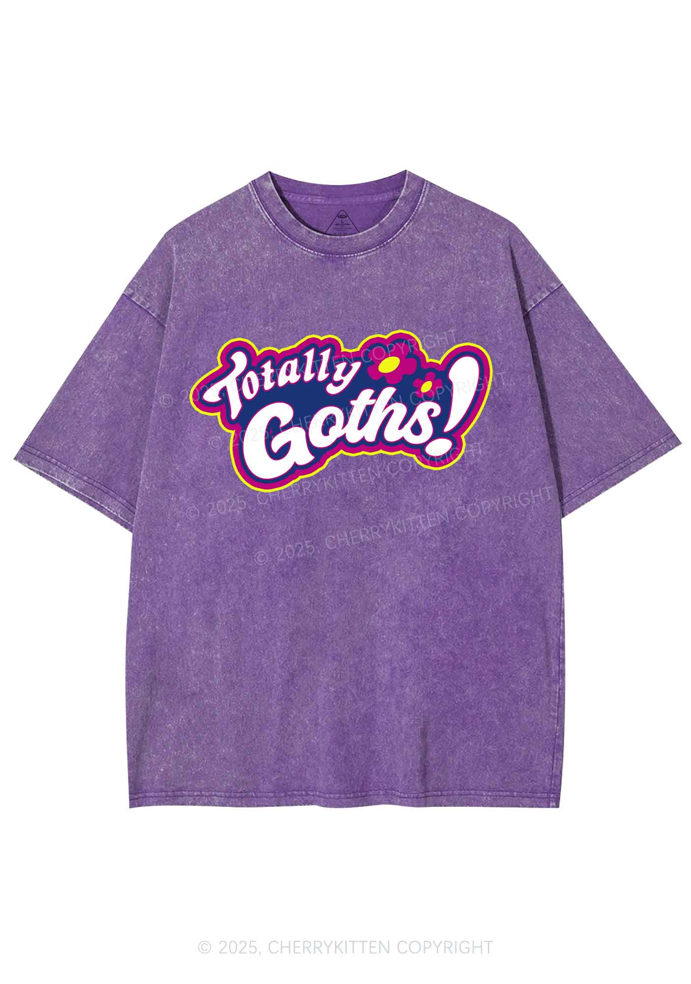 Totally Goths Y2K Shirts Washed Tee Cherrykitten