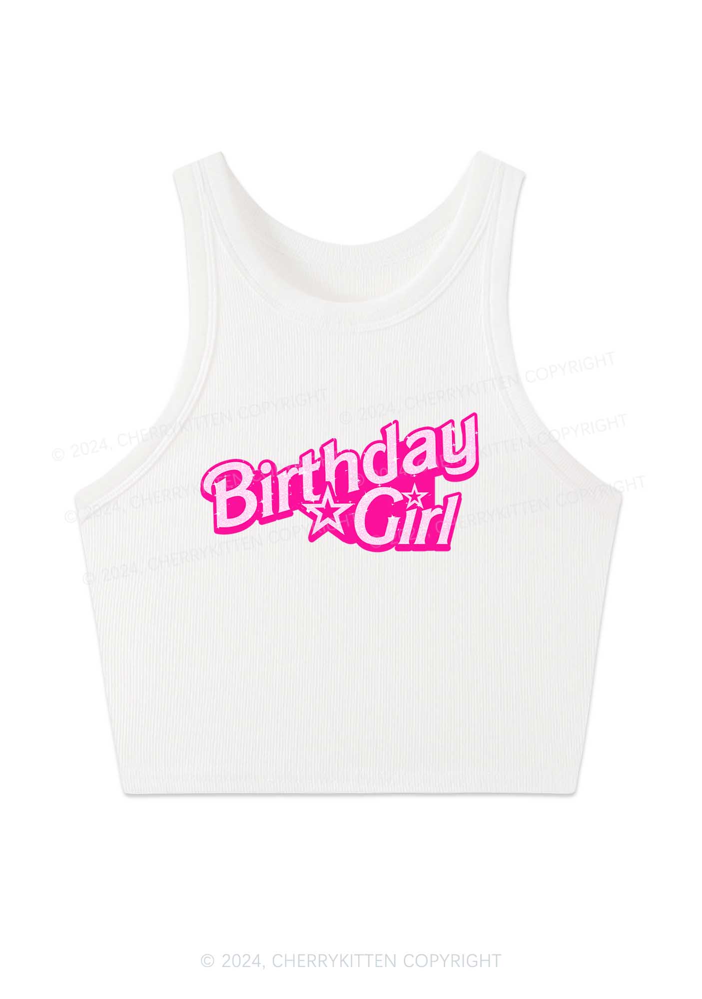 Barb Birthday Girl Y2K Crop Tank Top Cherrykitten