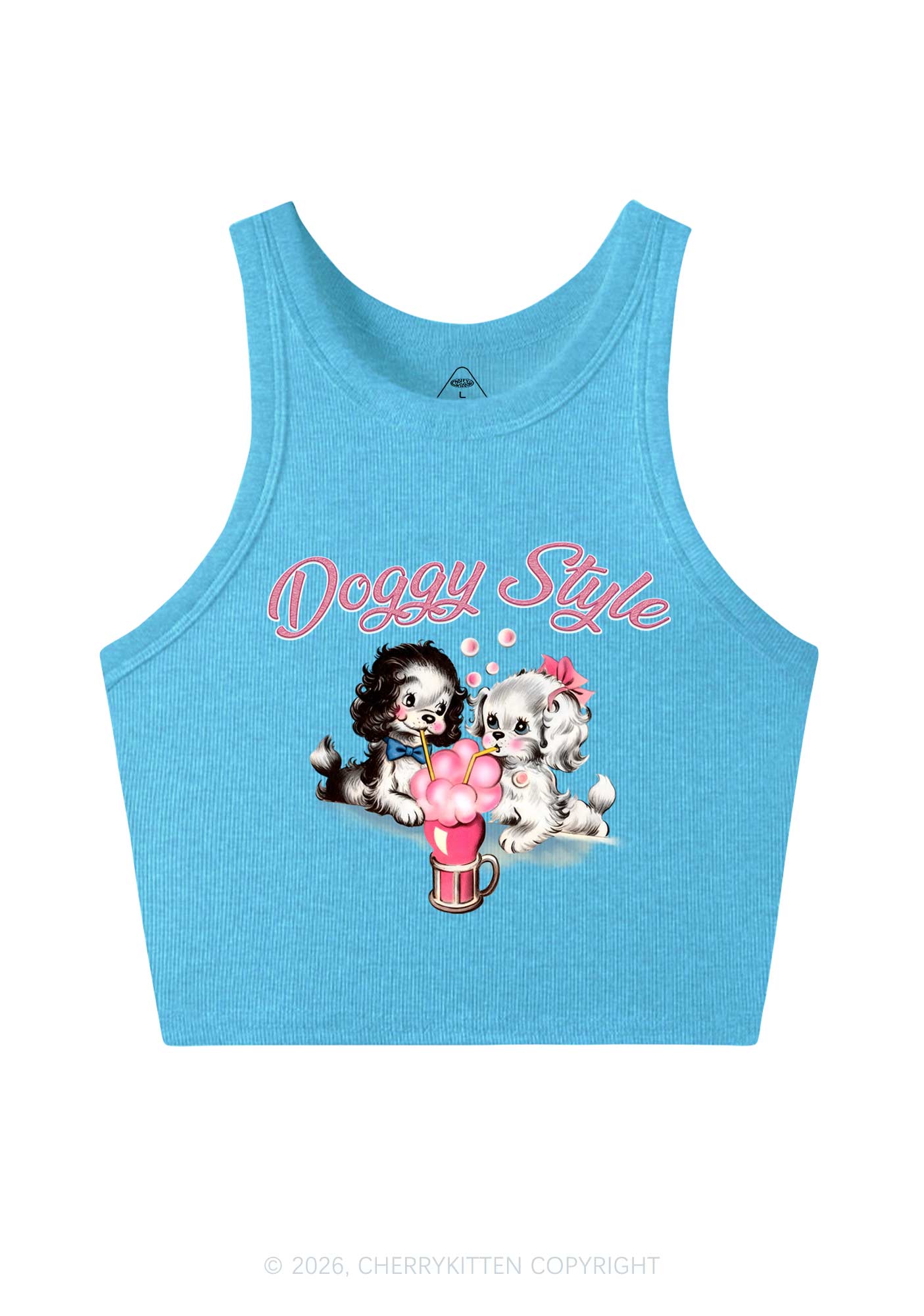 Doggy Style Y2K Crop Tank Top Cherrykitten