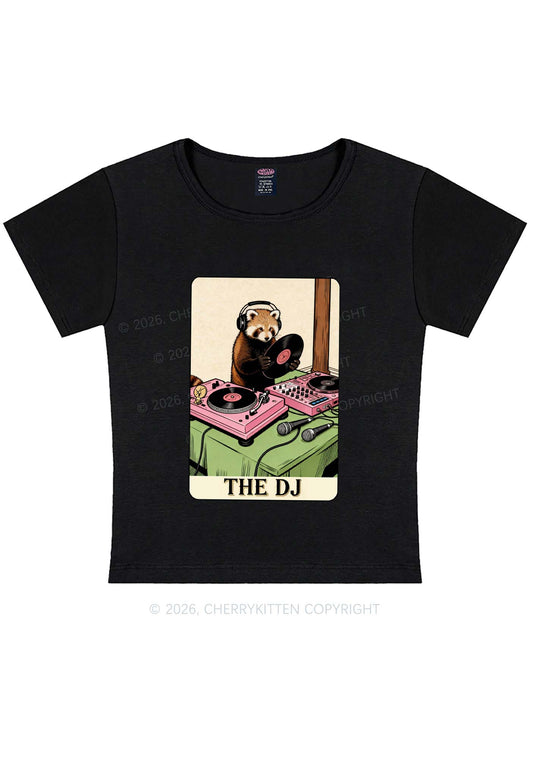 The DJ Raccoon Y2K Baby Tee Cherrykitten