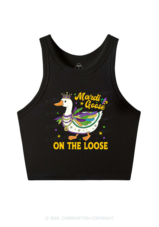 Mardi Goose On The Loose Y2K Crop Tank Top Cherrykitten