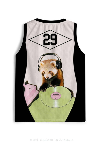 Custom Red Panda DJ Y2K Sport Jersey Tank Cherrykitten