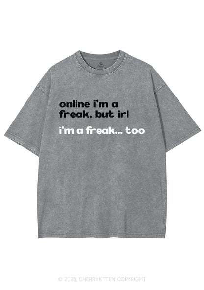 Im A Freak Y2K Shirts Washed Tee Cherrykitten