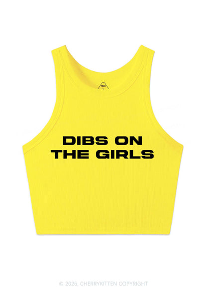 Dibs On The Girls Pride Y2K Crop Tank Top Cherrykitten