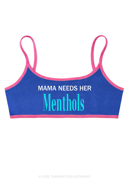 Mama Needs Her Menthols Y2K Super Crop Cami Cherrykitten