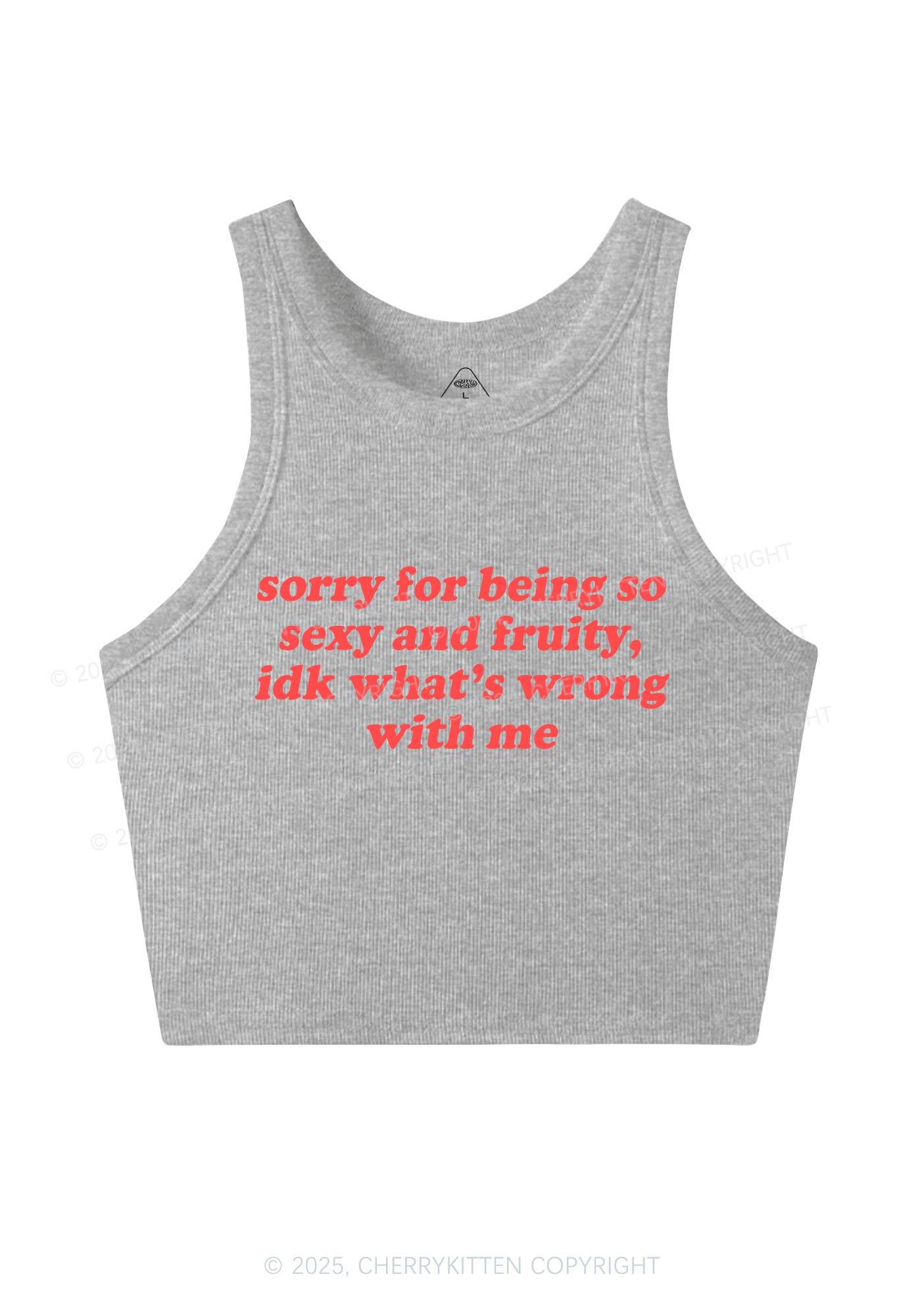 Sorry For Being So Fruity Y2K Crop Tank Top Cherrykitten