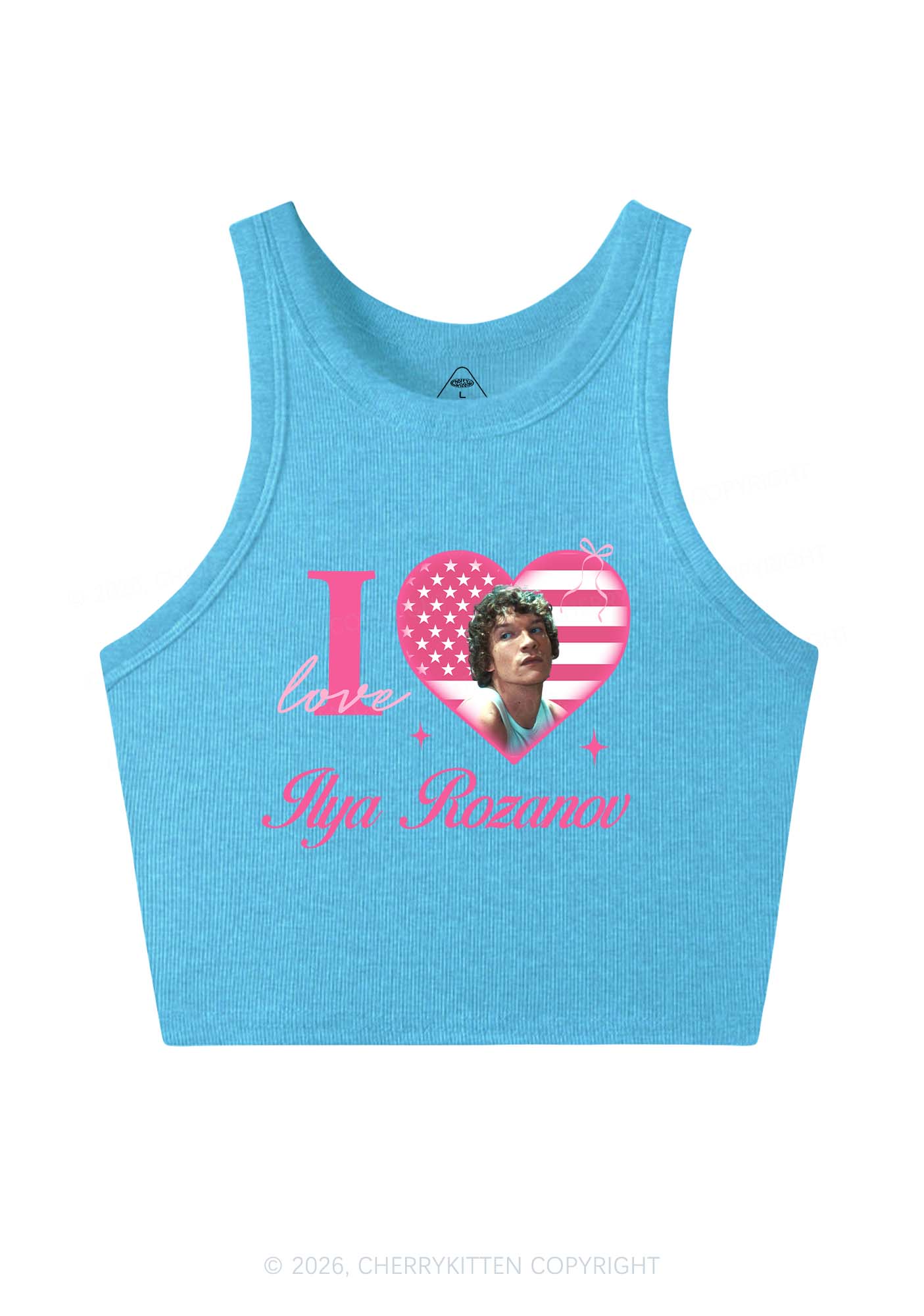 I Love IR HR Y2K Crop Tank Top Cherrykitten